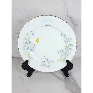 Royal Albert July Harebell Wild Flower Year 1987 Bone China 8" Plate Wall Decor
